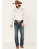 Resistol Men's White Rice Geo Print Long Sleeve Western Shirt , White, hi-res