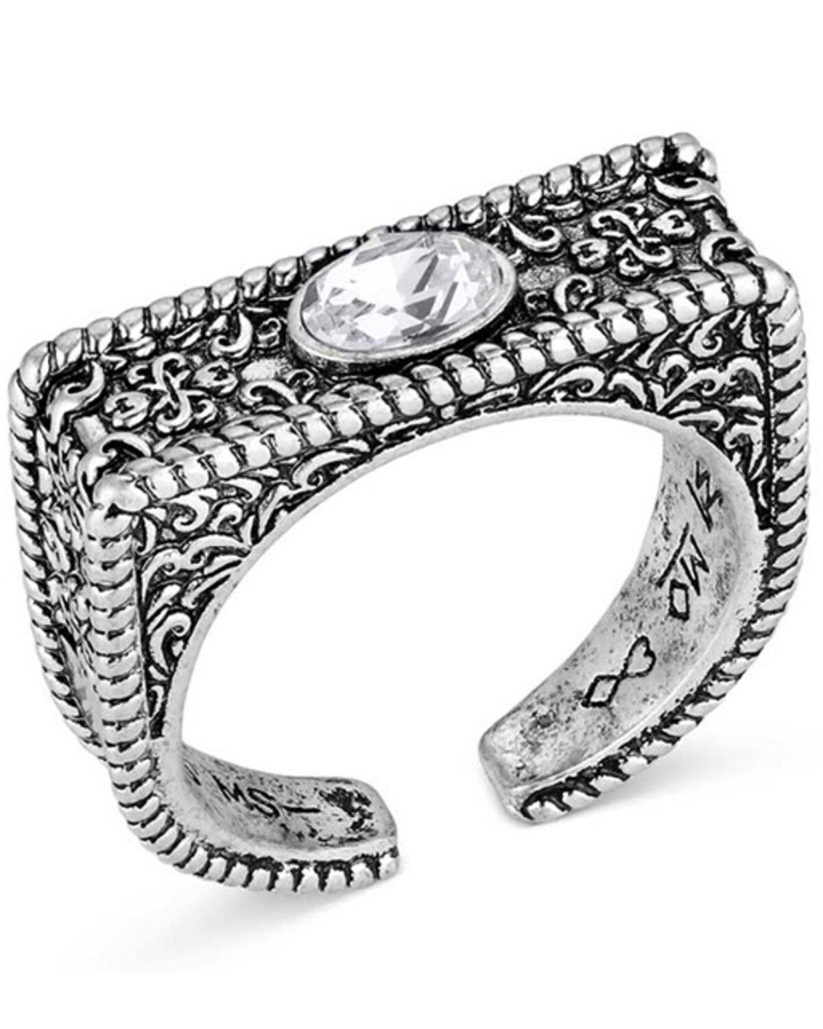 Montana Silversmiths Women's Stirrup Ring, Silver, hi-res