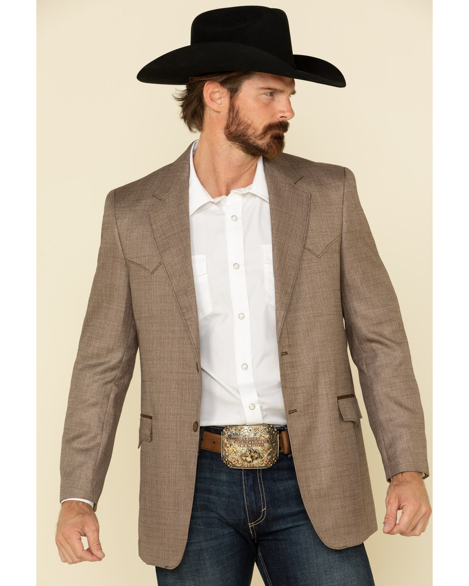 Product Name Circle S Men s Brown Houston Western Sportcoat Long