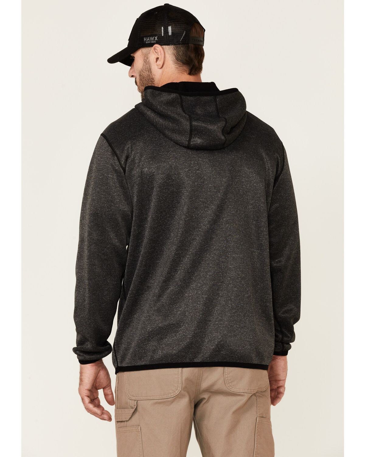 Image #4 - Hawx Men's Solano Reversible Thermal Fleece-Lined Hooded Work Sweatshirt, Black, hi-res