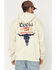 Image #1 - Coors Men's Coors Banquet Rodeo Steerhead Graphic Hooded Sweatshirt, Natural, hi-res