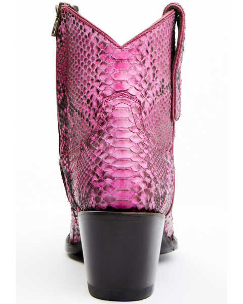 Image #5 - Idyllwind Women's Badass Exotic Python Western Booties - Medium Toe , Pink, hi-res