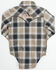 Image #3 - Cowboy Hardware Infant Boys' Hombre Plaid Print Long Sleeve Snap Stretch Onesie, Multi, hi-res