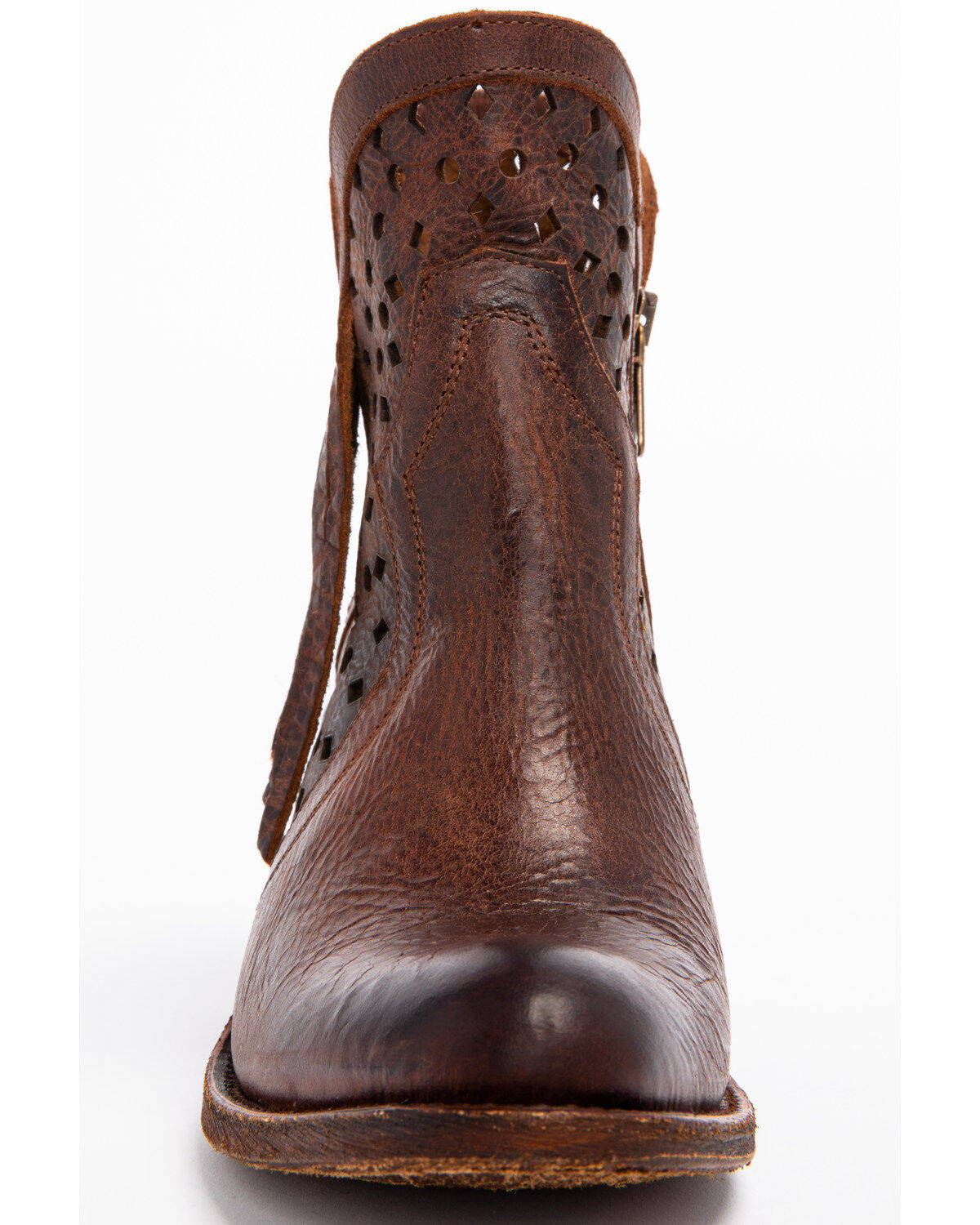 Image #4 - Shyanne Women's Brown Nicki Zipper Booties - Round Toe, , hi-res
