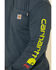 Image #4 - Carhartt Men's M-FR Midweight Signature Logo Long Sleeve Work Shirt - Big , Dark Blue, hi-res