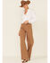 Image #2 - HYFVE Women's Solid White Pleated Button-Down Gathered Western Top , , hi-res