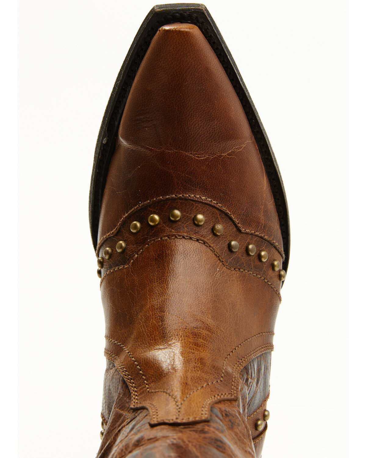 Image #6 - Idyllwind Women's Straight Up Orix Goat Studded Leather Tall Western Boots - Snip Toe, Brown, hi-res