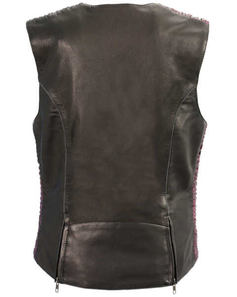 Image #2 - Milwaukee Leather Women's Lightweight Crinkle Snap Front Vest, , hi-res