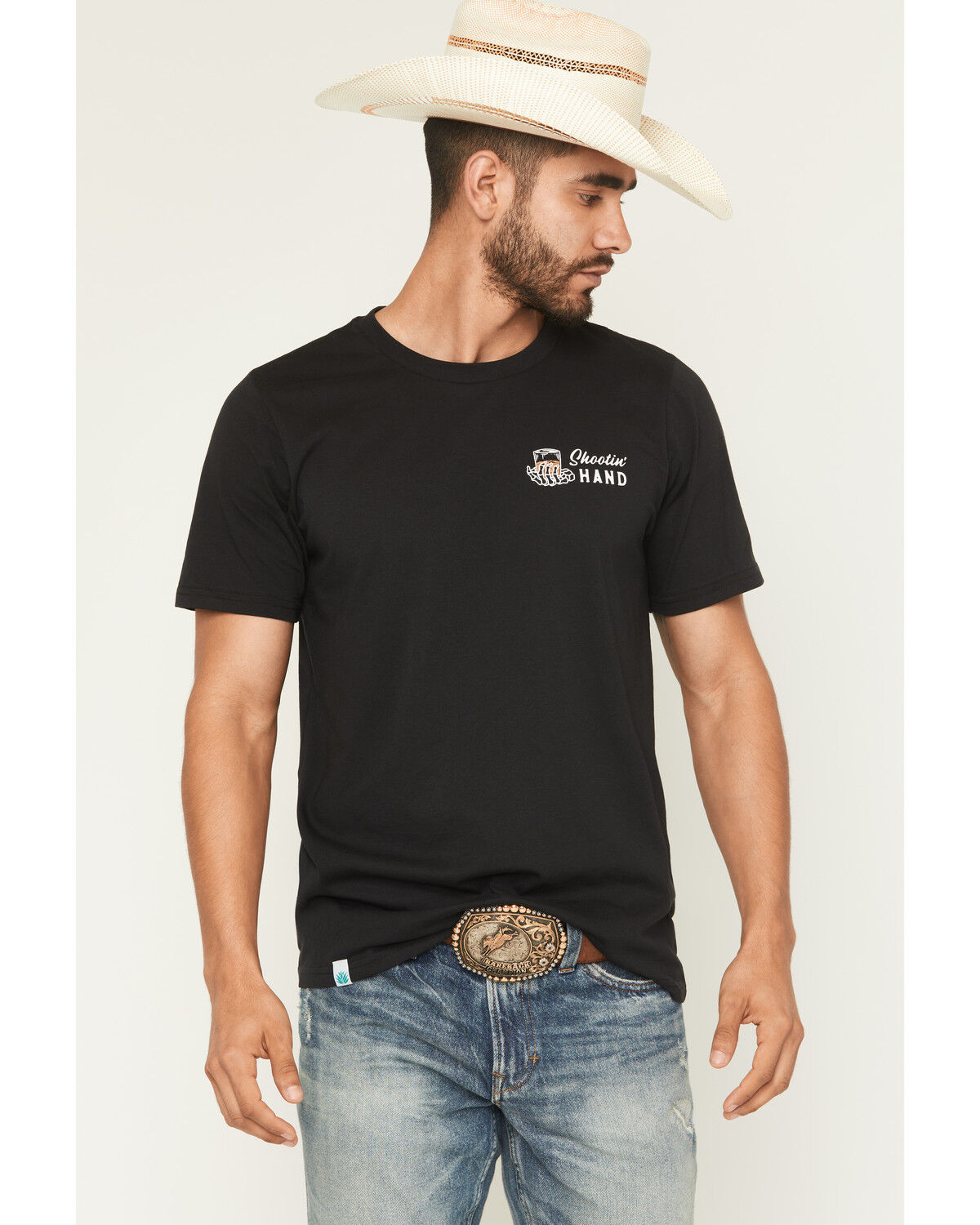 Image #2 - Sendero Provisions Men's Shootin' Hand Short Sleeve Graphic T-Shirt, Black, hi-res