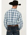 Image #4 - Ariat Men's Emiliano Plaid Print Long Sleeve Button-Down Performance Western Shirt, Blue, hi-res