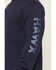 Image #3 - Hawx Men's Logo Graphic Long Sleeve Work T-Shirt, Navy, hi-res