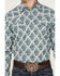 Image #3 - Gibson Men's Kinzie Medallion Print Long Sleeve Snap Western Shirt, White, hi-res