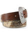Nocona Men's Hair-On-Hide Star Concho Belt, Tan, hi-res