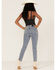 Daze Women's Medium Wash High Rise Deep Dive Slim Straight Jeans, Blue, hi-res