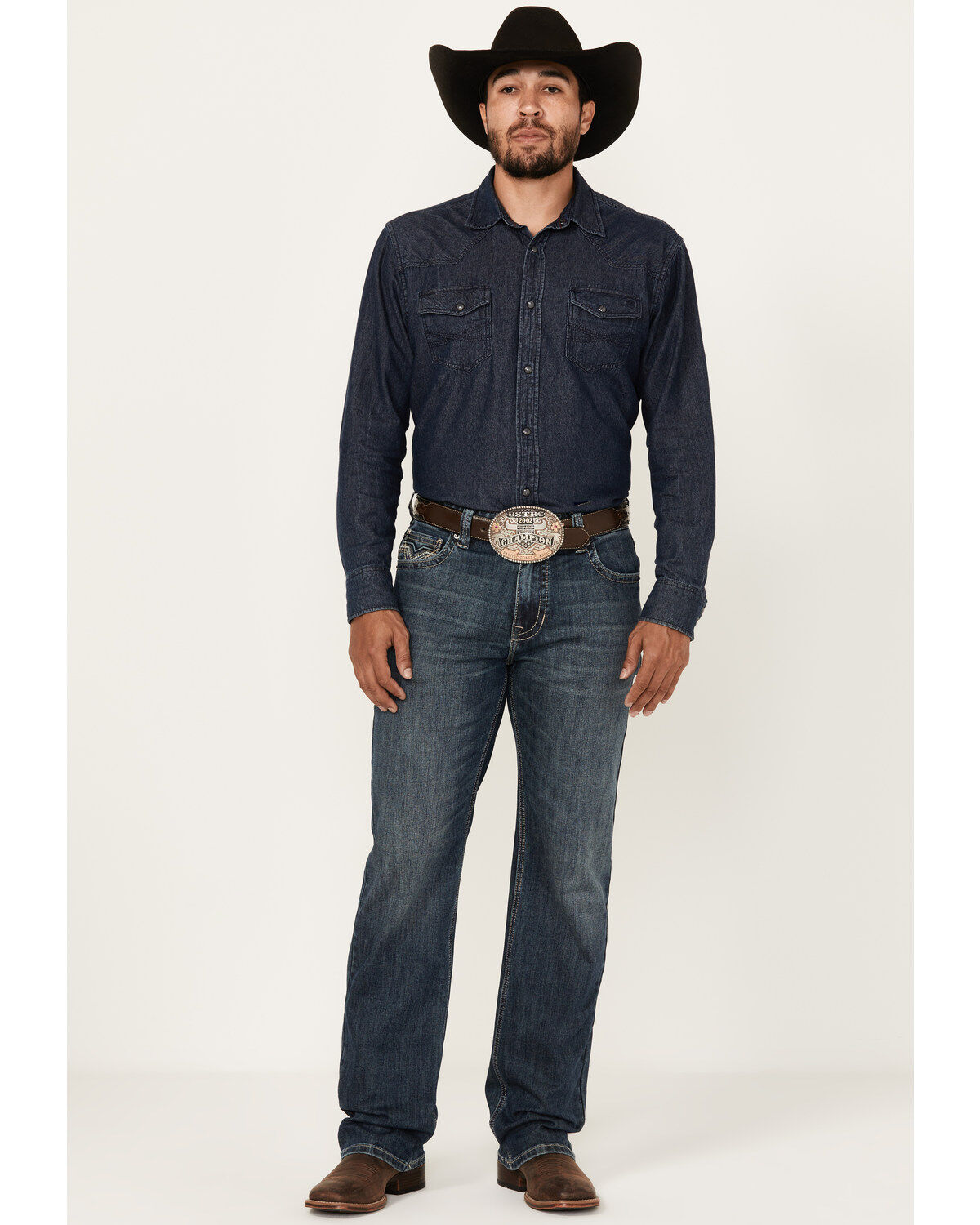 Rock & Roll Denim Men´s Double Barrel Reflex Medium Wash Relaxed Straight Leg Stretch DenimJeans
