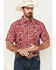 Image #1 - Cowboy Hardware Men's Boot Barn Exclusive Paisley Print Short Sleeve Pearl Snap Western Shirt, , hi-res