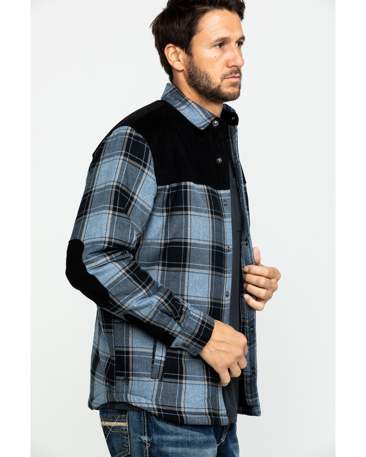 Image #3 - Moonshine Spirit Men's Goleta Plaid Mixed Flannel Nylon Shirt Jacket, , hi-res