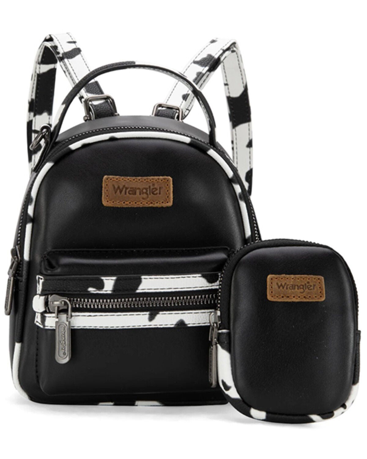 Image #2 - Wrangler Women's Cow Print Mini Backpack, Black, hi-res