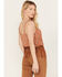 Rock & Roll Denim Women's Floral Fringe Tank Top, Brown, hi-res