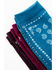 Shyanne Women's Multi-Colored Paisley 3-Pack Crew Socks, Multi, hi-res