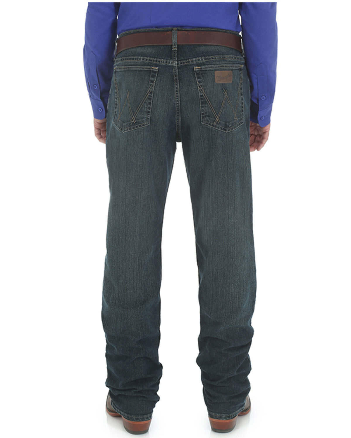 Image #2 - Wrangler 20X Men's Root Beer Advanced Comfort Competition Relaxed Bootcut Jeans, Indigo, hi-res