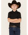 Image #1 - Rock & Roll Denim Boys' Short Sleeve Polo Shirt, Black, hi-res