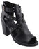 Image #1 - Milwaukee Performance Women's Platform Heel Studded Strap Sandals, Black, hi-res