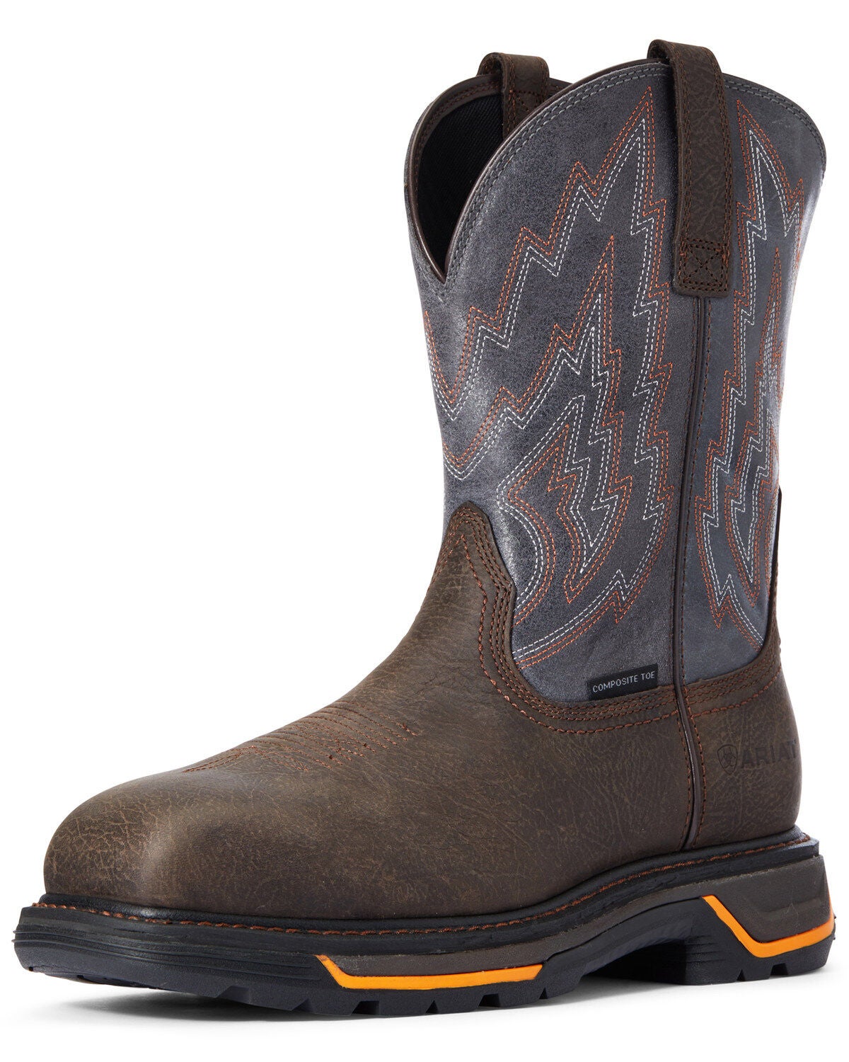 Ariat Men's Iron Big Rig Western Work Boots - Composite Toe, Brown, hi-res
