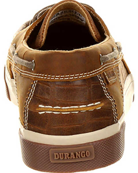 Image #7 - Durango Men's Brown Music City Gator Emboss Boat Shoes , , hi-res