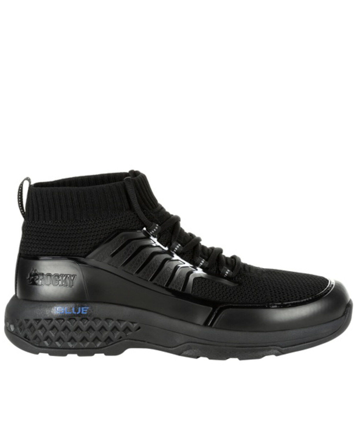 Image #2 - Rocky Men's Code Blue Knit Serive Boots - Soft Toe, Black, hi-res