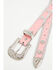 Image #2 - Shyanne Girls' Lucy Embossed Embellished Bling Belt, Pink, hi-res