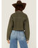 Image #4 - Sadie & Sage Women's Olive Cropped Shacket, , hi-res