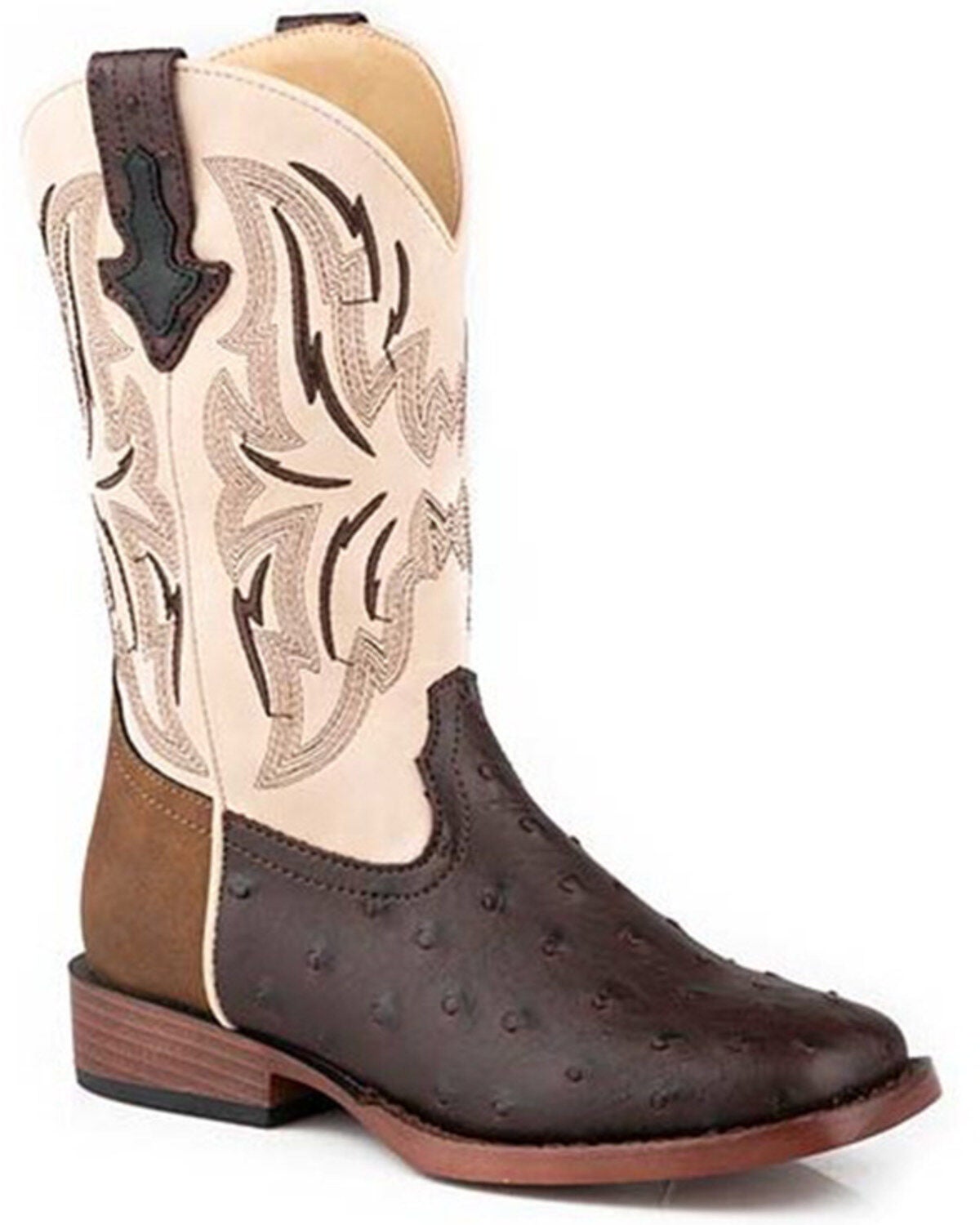 Roper Boys' Dalton Western Boots - Square Toe, Brown, hi-res