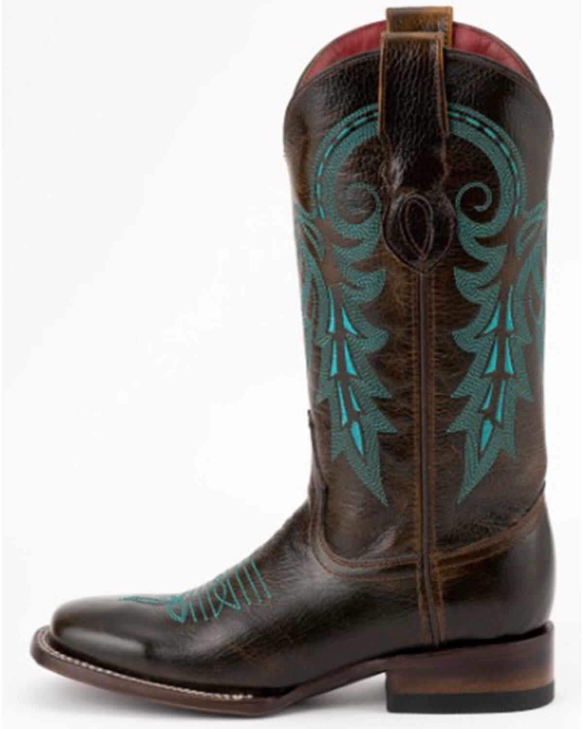 Image #3 - Ferrini Women's Blaze Western Boots - Broad Square Toe, Chocolate, hi-res