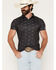 Image #1 - Cowboy Hardware Men's Skull Scatter Short Sleeve Snap Polo, Black, hi-res