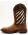 Shyanne Women's Xero Gravity Lite Mexican Flag Western Performance Boots - Broad Square Toe, Brown, hi-res