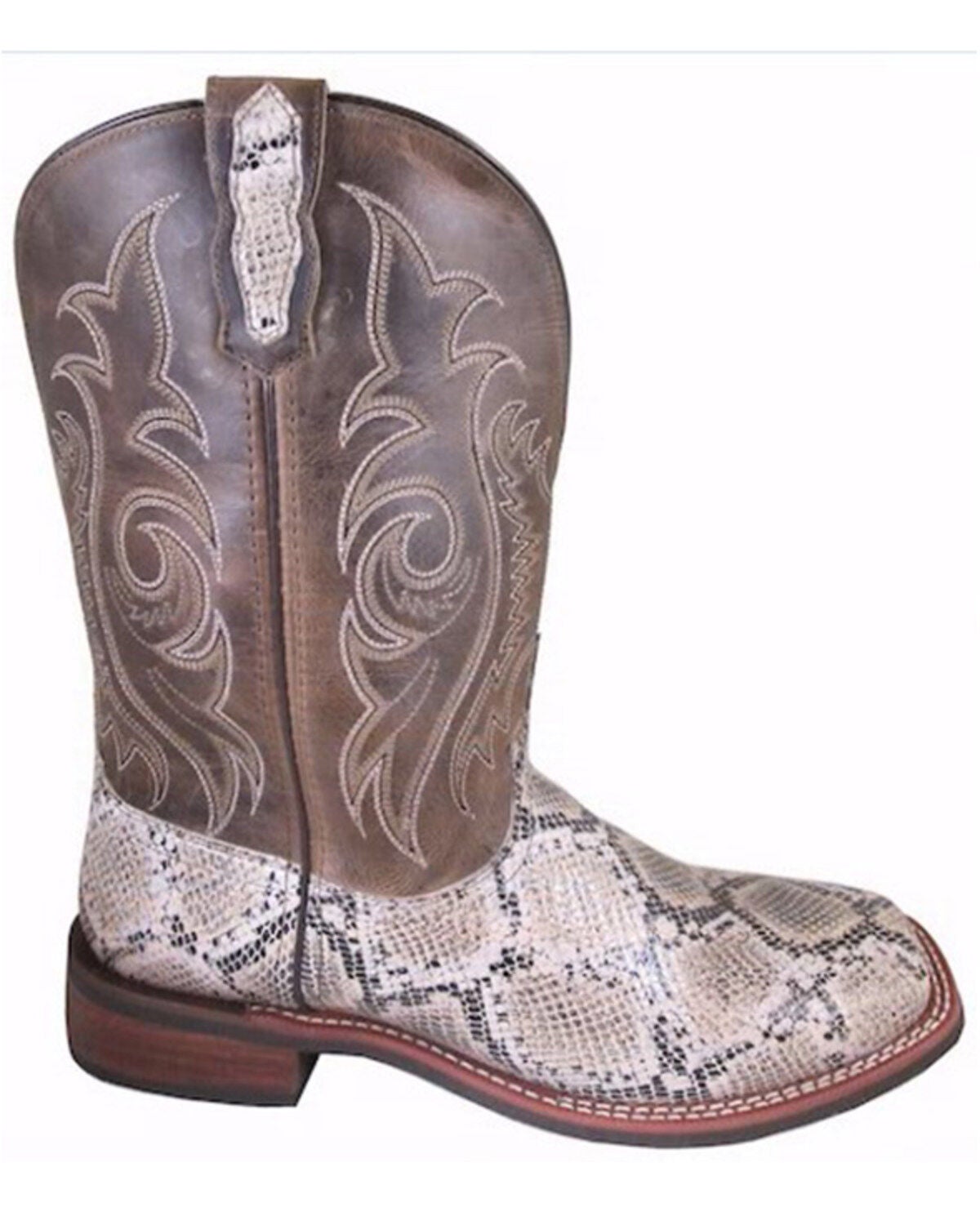Smoky Mountain Men's Diamondback Western Boots - Broad Square Toe, White, hi-res