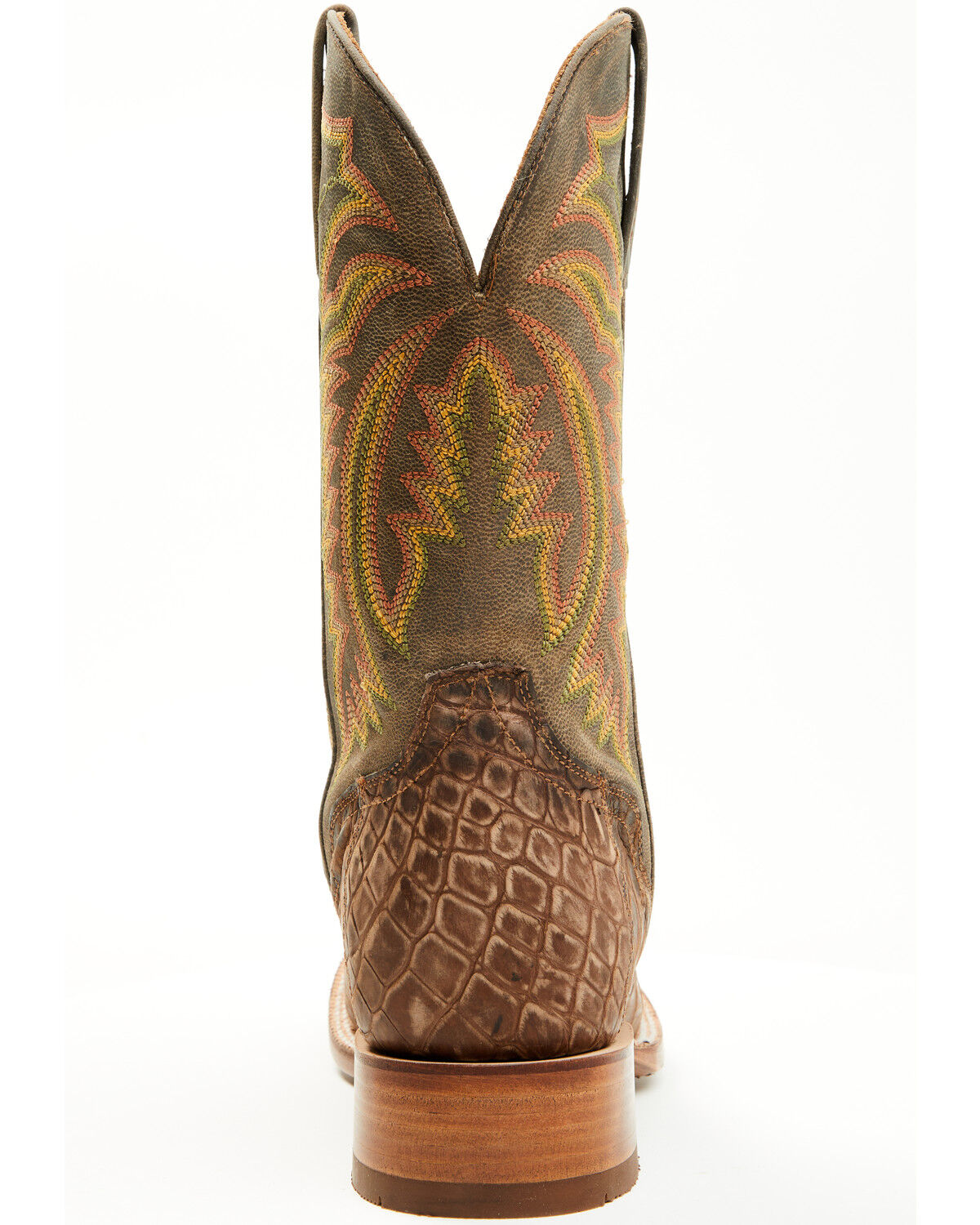 Image #5 - El Dorado Men's Exotic Alligator Western Boots - Broad Square Toe, Brass, hi-res