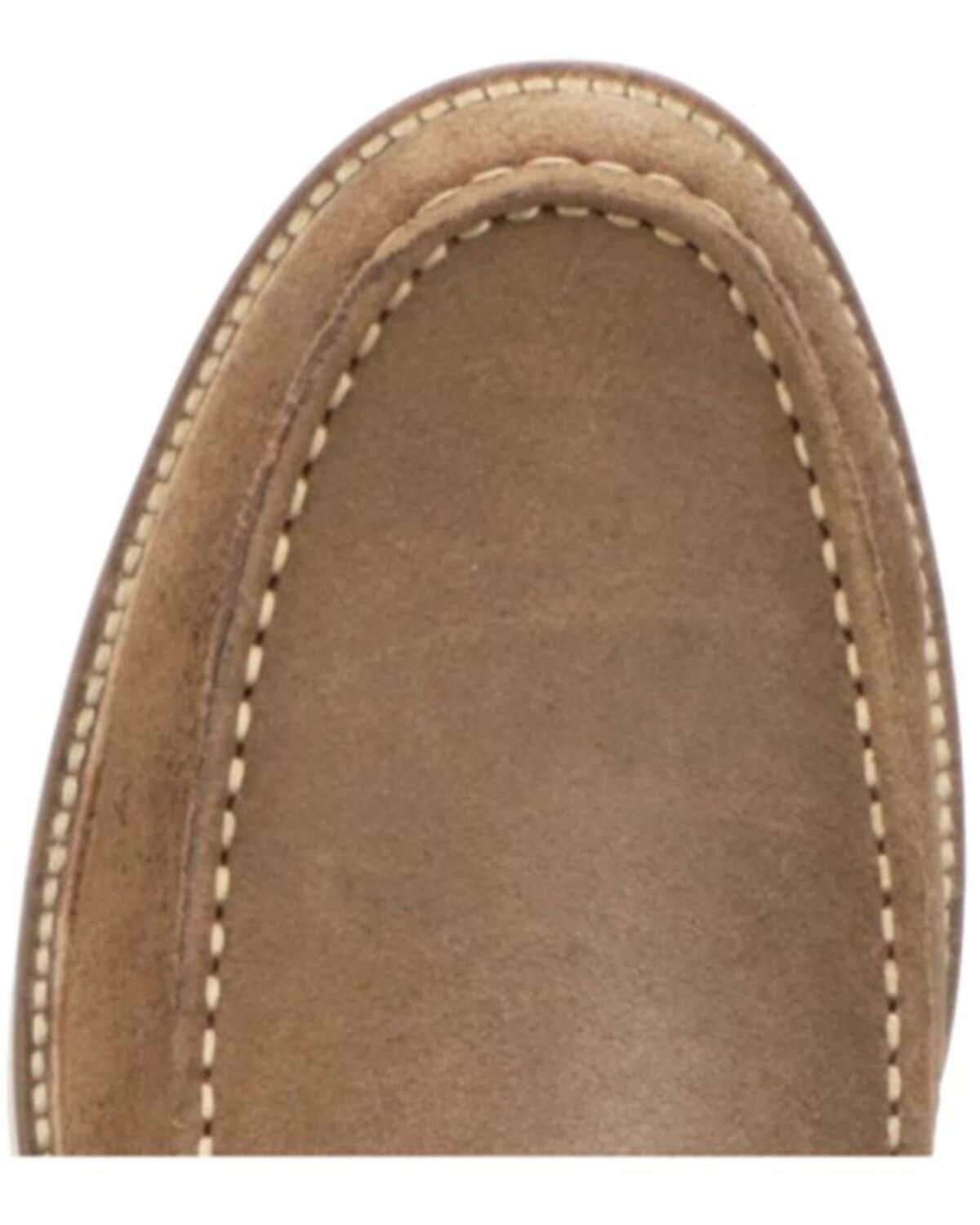 Lucchese Men's Olive Suede After-Ride Slip-On Casual Moccasin - Moc Toe