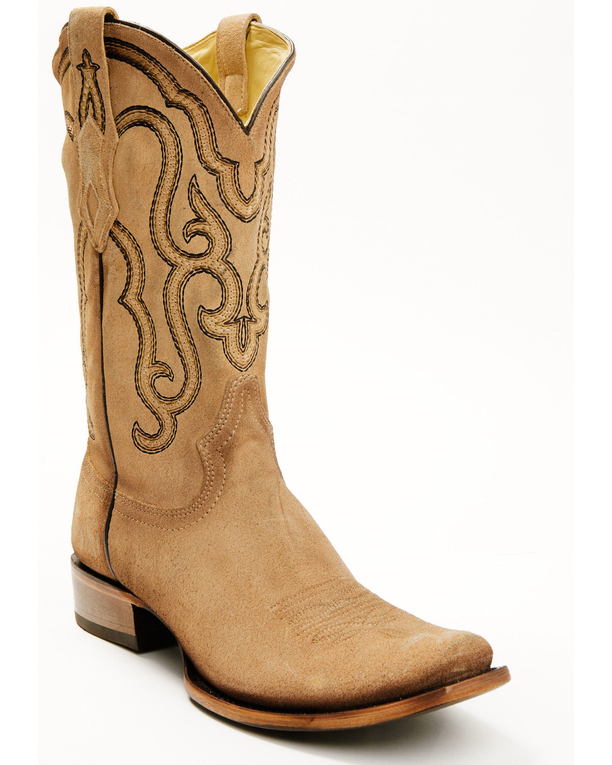 Image #1 - Corral Men's Suede Western Boots - Square Toe, Sand, hi-res