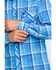 Image #4 - Wrangler Retro Men's Blue Large Plaid Long Sleeve Western Shirt , , hi-res