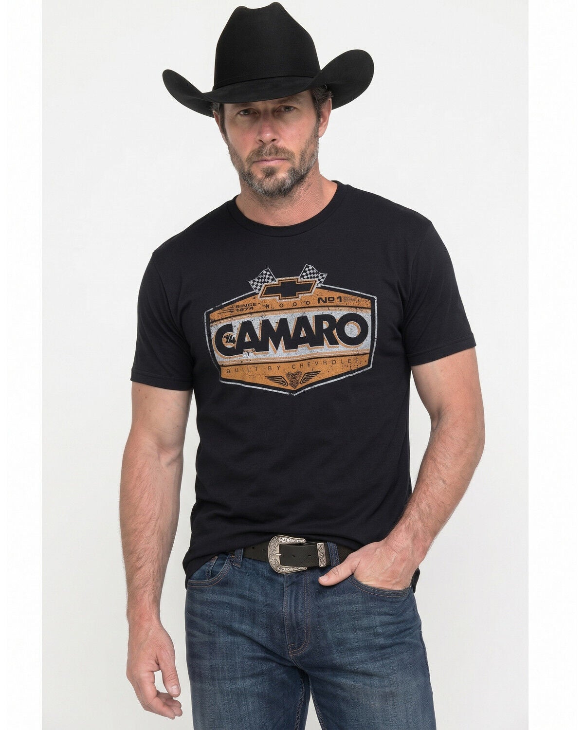 Chevy Men's Super Car Short Sleeve Graphic T-Shirt, Black, hi-res