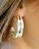 Image #2 - Montana Silversmiths Women's Silver Feather Vein Hoop Earrings , Silver, hi-res