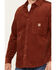 Brixton Men's Porter Long Sleeve Waffle Corduroy Button Down Shirt, Dark Orange, hi-res