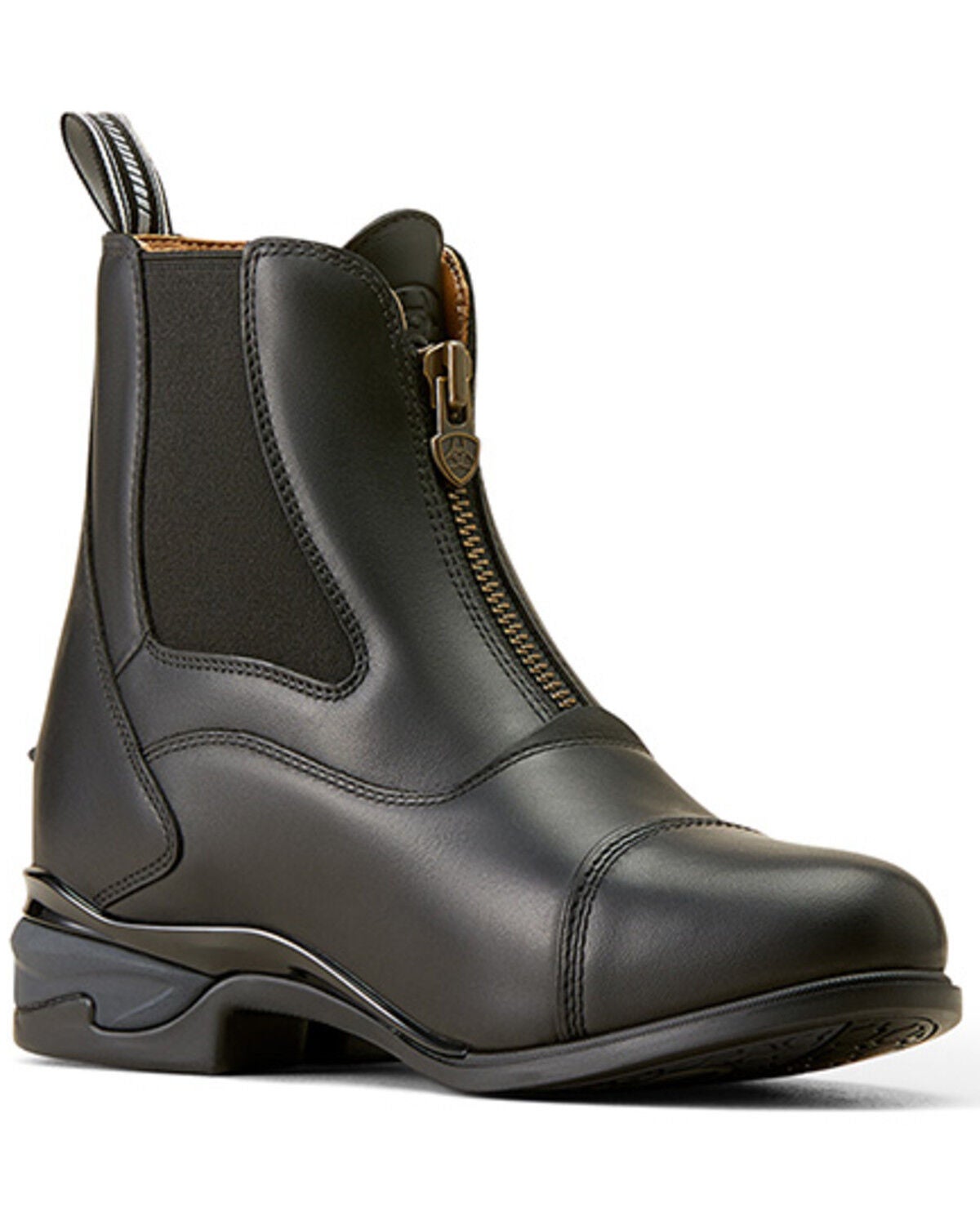Ariat Women's Devon Zip Paddock Riding Boots - Round Toe, Black, hi-res
