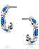 Image #1 - Montana Silversmiths Women's Moonlit Night Crustal Opal Hoop Earrings, Silver, hi-res