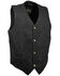 Image #1 - Milwaukee Leather Men's Classic Snap Front Denim Biker Vest, Black, hi-res