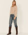 Image #4 - Wild Moss Women's Ruffle Neck Peasant Blouse, Ivory, hi-res