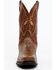 Dan Post Men's Exotic Water Snake Western Boots - Square toe , Chocolate, hi-res
