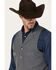 Scully Men's Ranchwear Vest, Charcoal, hi-res